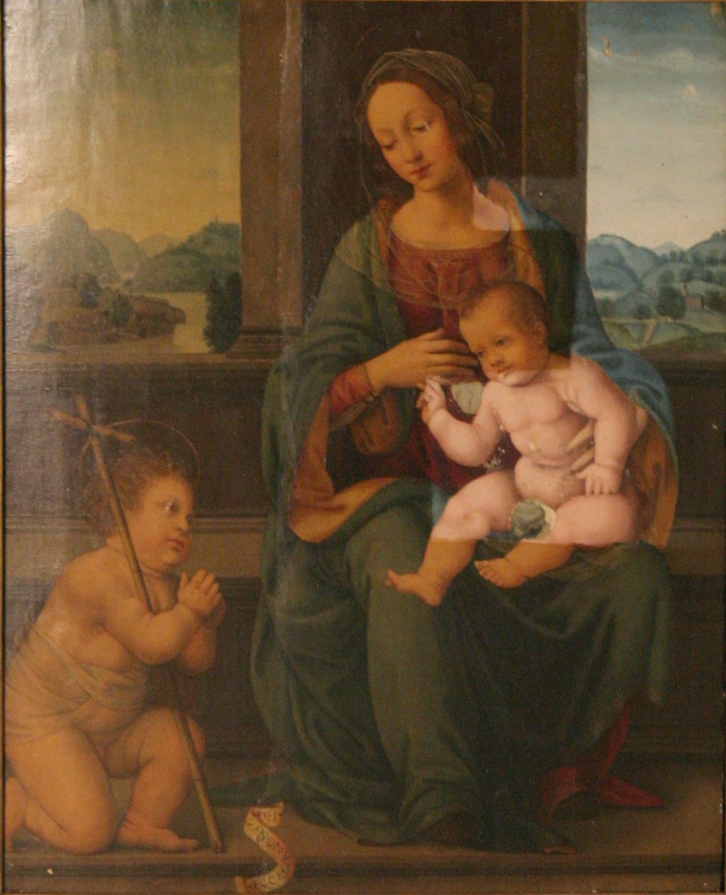 Virgen con el Niño y el pequeño San Juan Bautista de Lorenzo di Credi