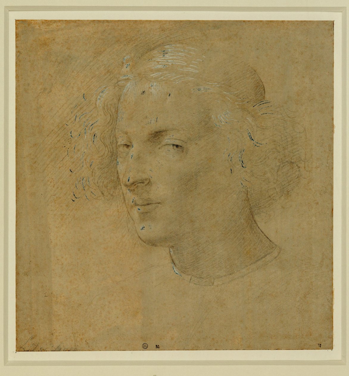 Retrato de un joven con casquete ... de Lorenzo di Credi