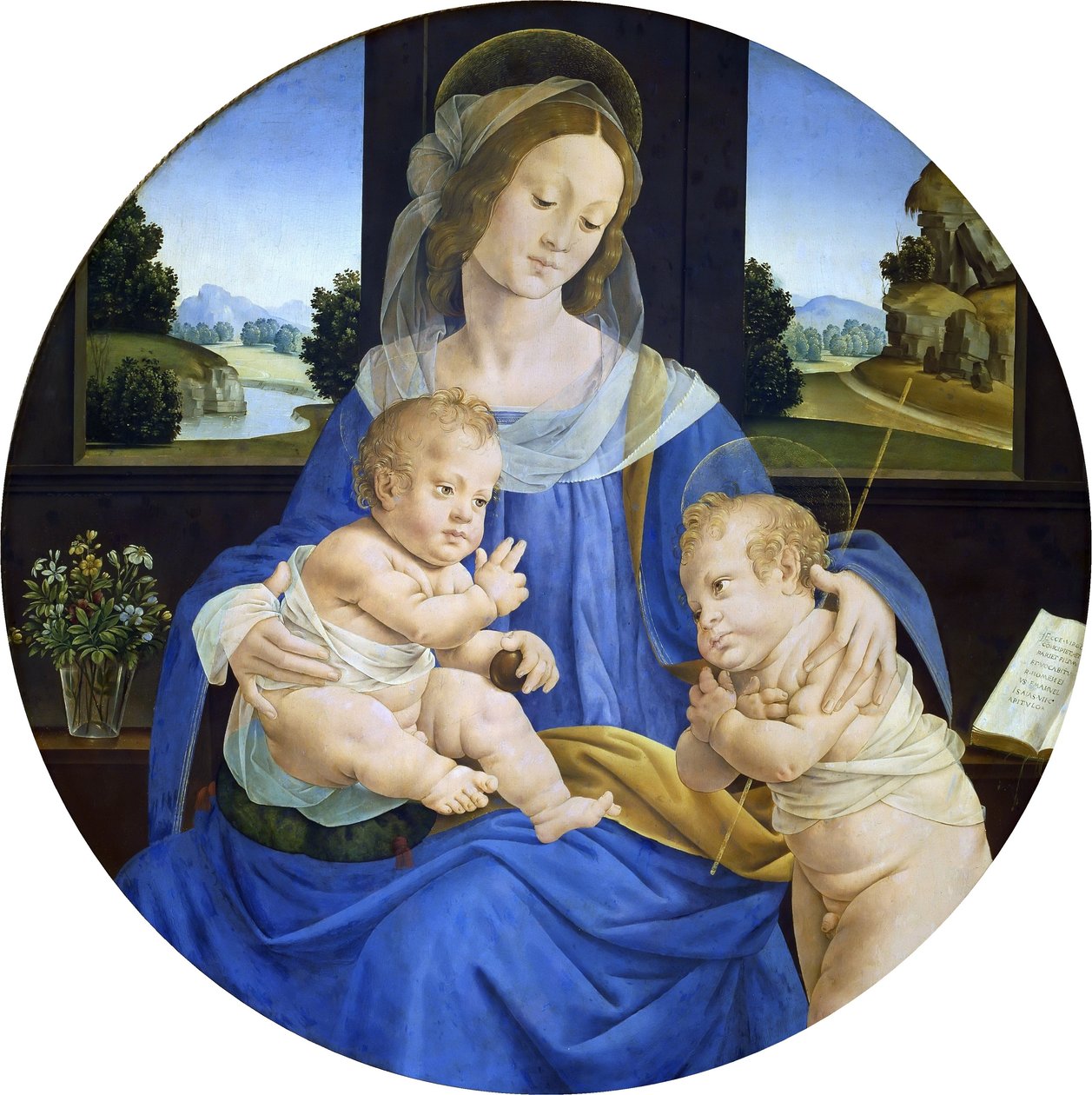 La Virgen y el Niño con el Niño San Juan Bautista de Lorenzo di Credi