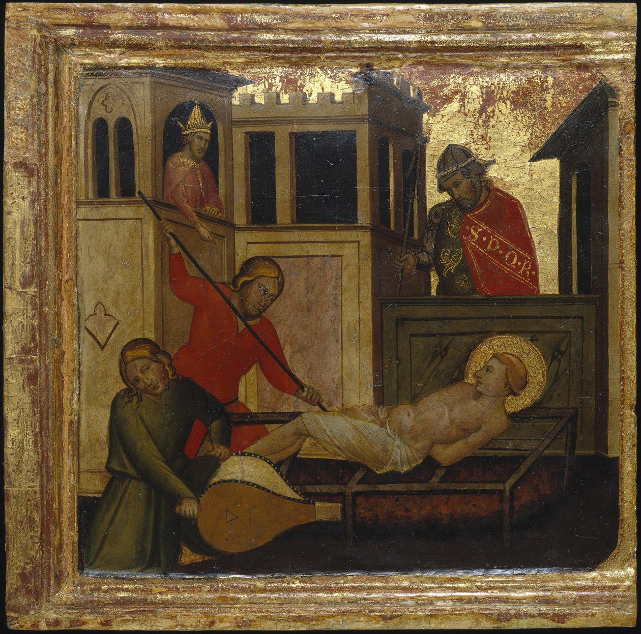 El martirio de San Lorenzo. Escenas de la vida de San Lorenzo, predela, ca. 1412 de Lorenzo di Niccolò