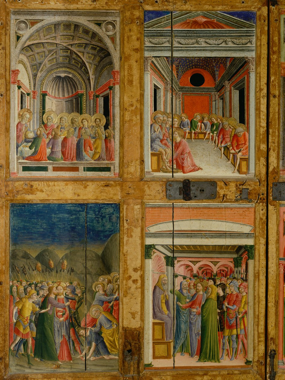 Relicario de las puertas de Santa Maria della Scala. panel interior de Lorenzo di Pietro Vecchietta
