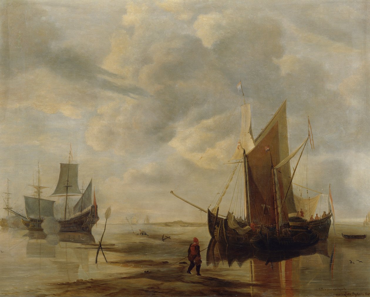 Seascape (copia después de Jan van de Capelle) de Lotte Sykora