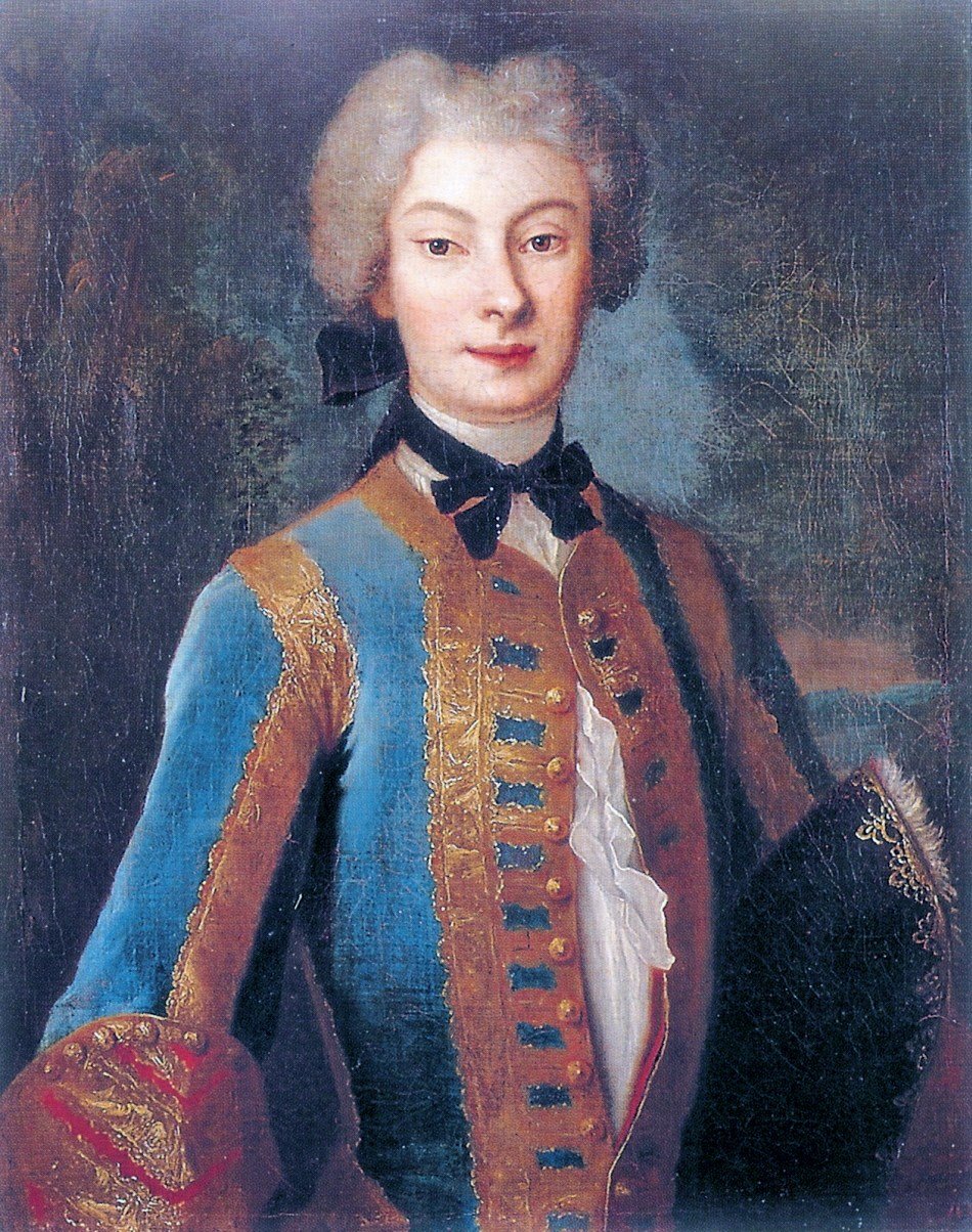 Anna Orzelska con traje de montar de Louis de Silvestre