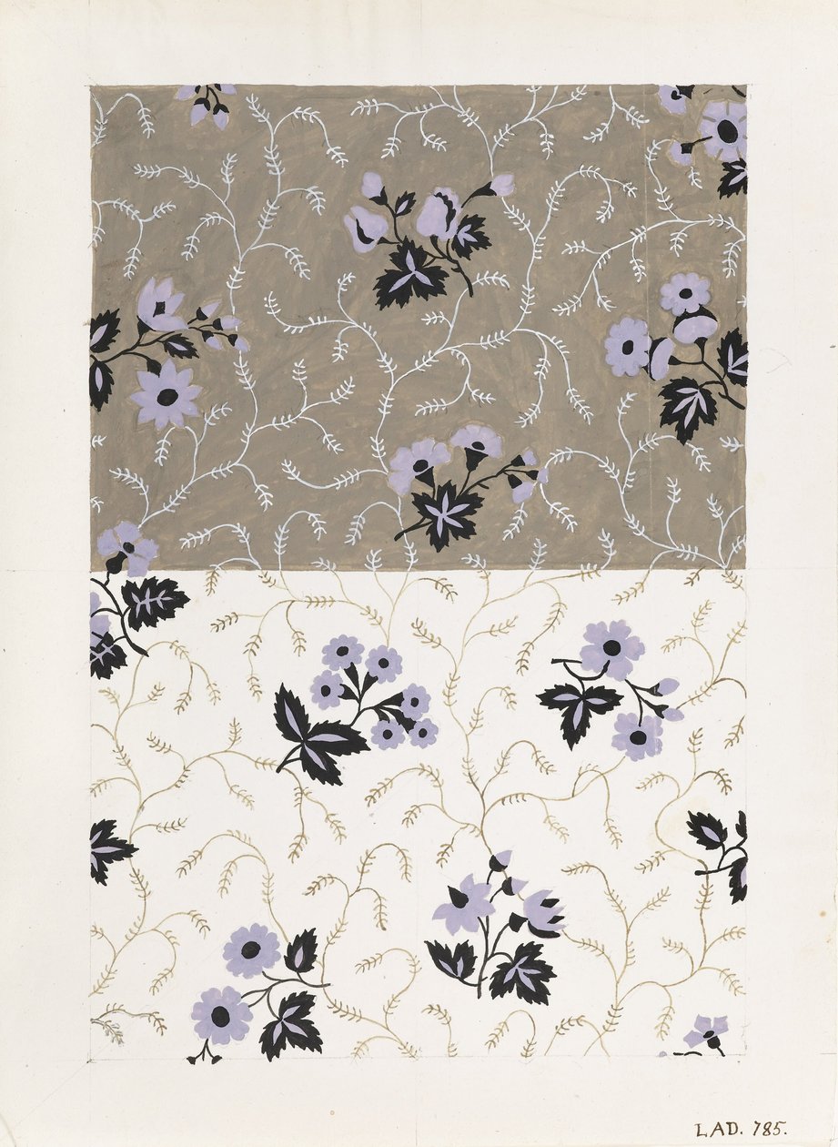Diseño para un textil impreso - Floral de Louis Albert DuBois