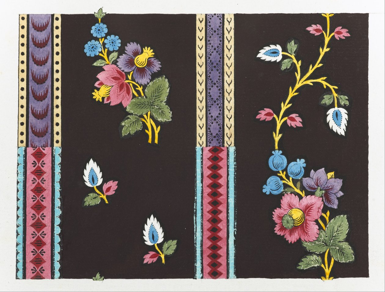 Guirnalda floral dentro del borde de Louis Albert DuBois