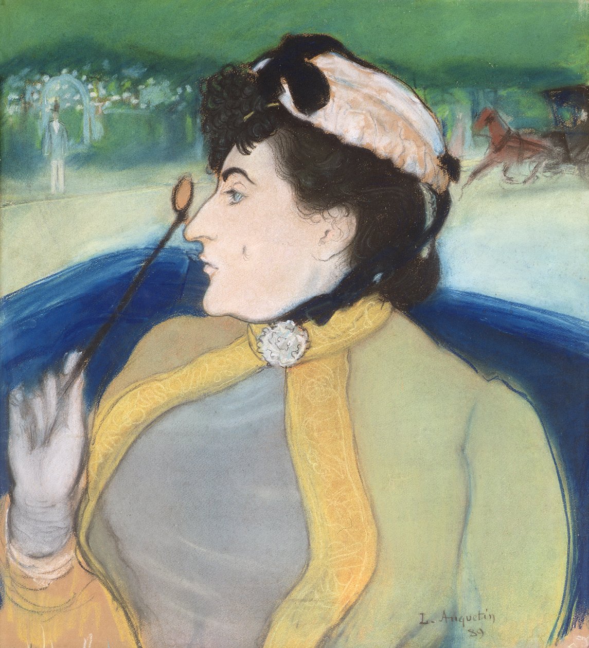 Mujer en una barouche, 1889 de Louis Anquetin