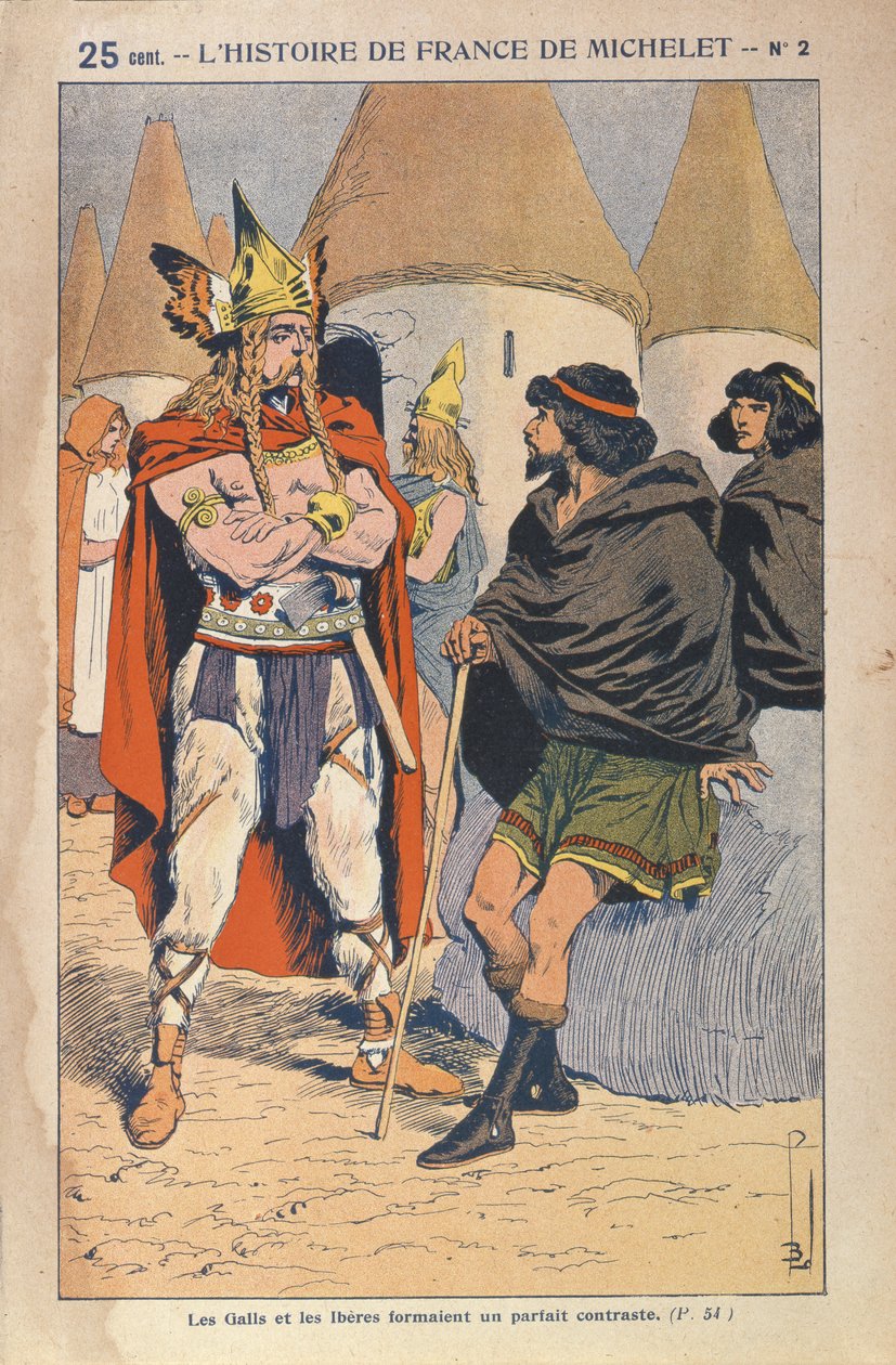 Los galos y los iberos, ilustración de Histoire de France por Jules Michelet (1798-1874) c.1900 de Louis Charles Bombled
