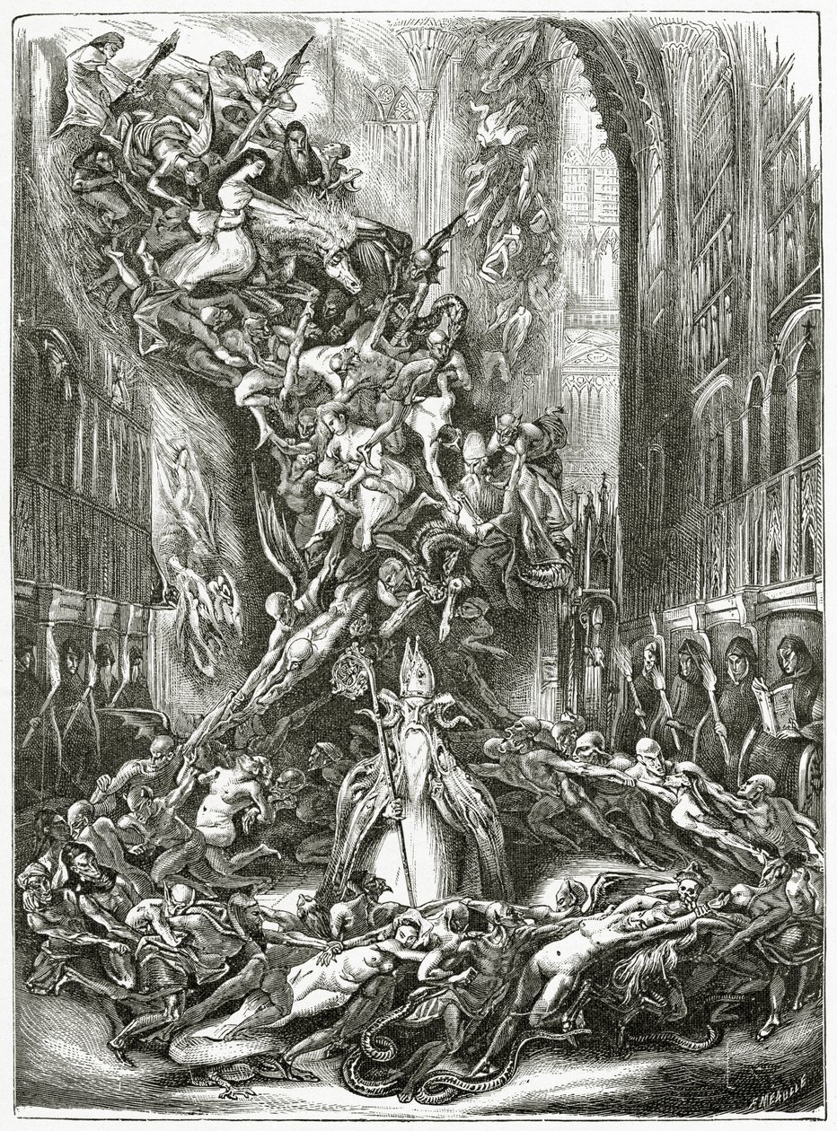 La Ronde du Sabbat, siglo XIX de Louis Boulanger