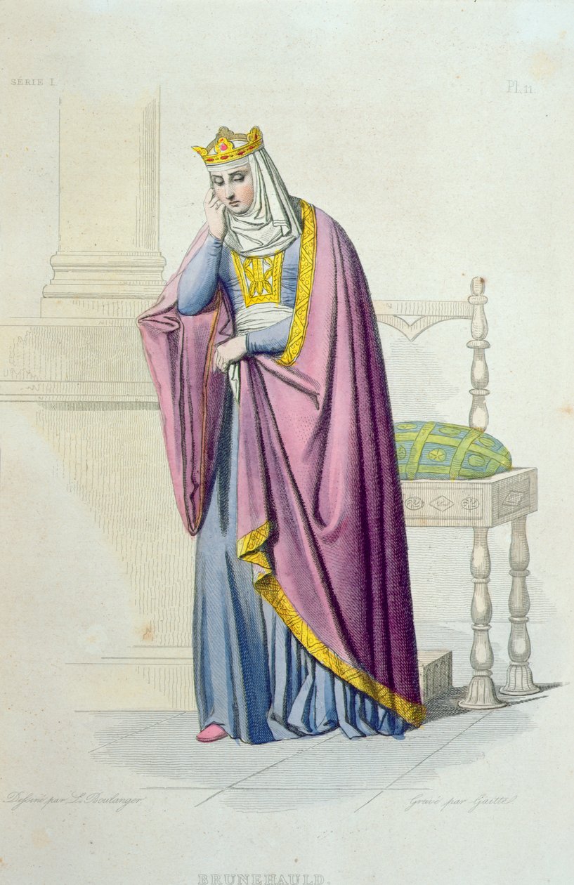 Retrato de la Reina Brunilda (d.613) ilustración de 