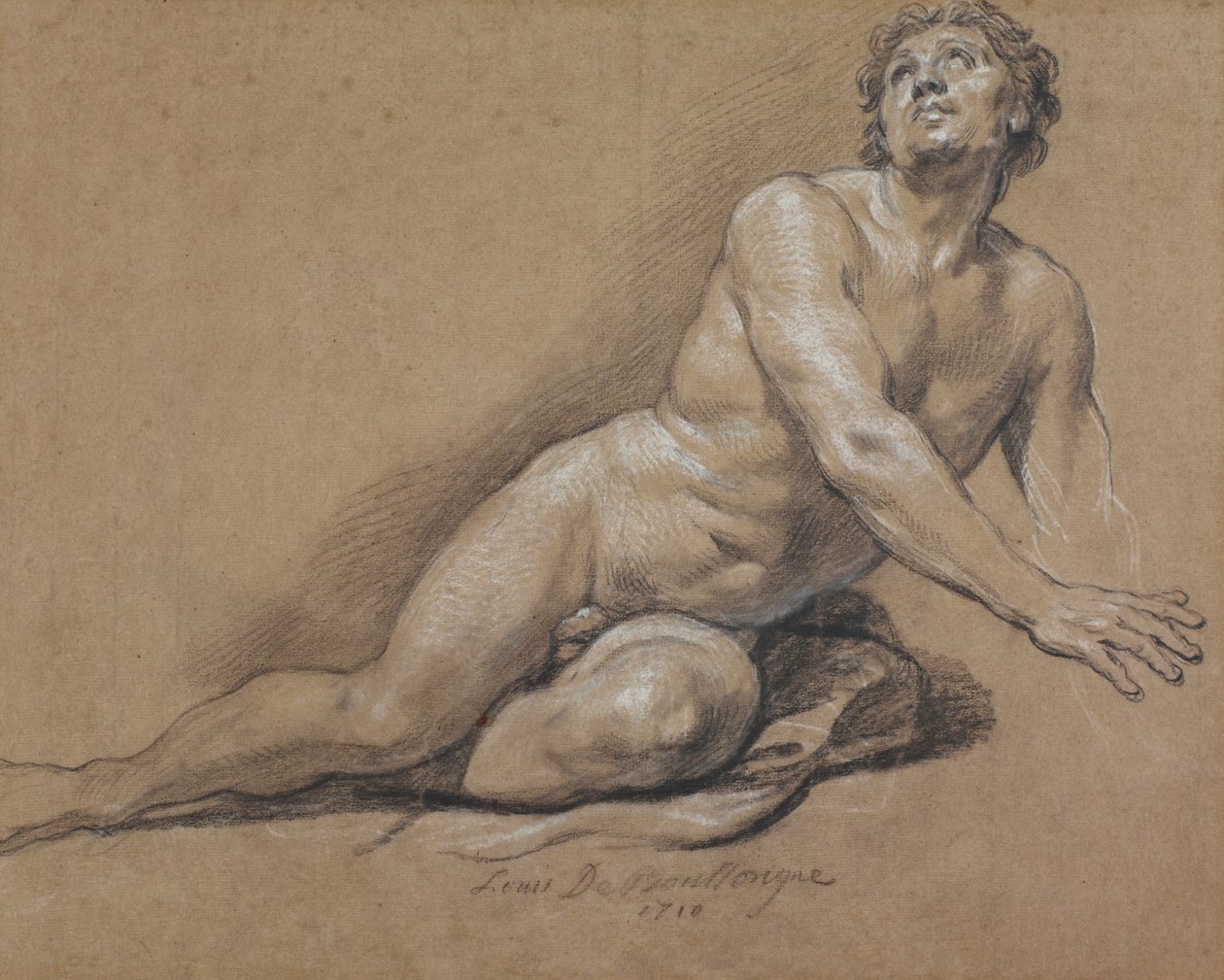 Desnudo Masculino Reclinado de Louis Boullongne the younger