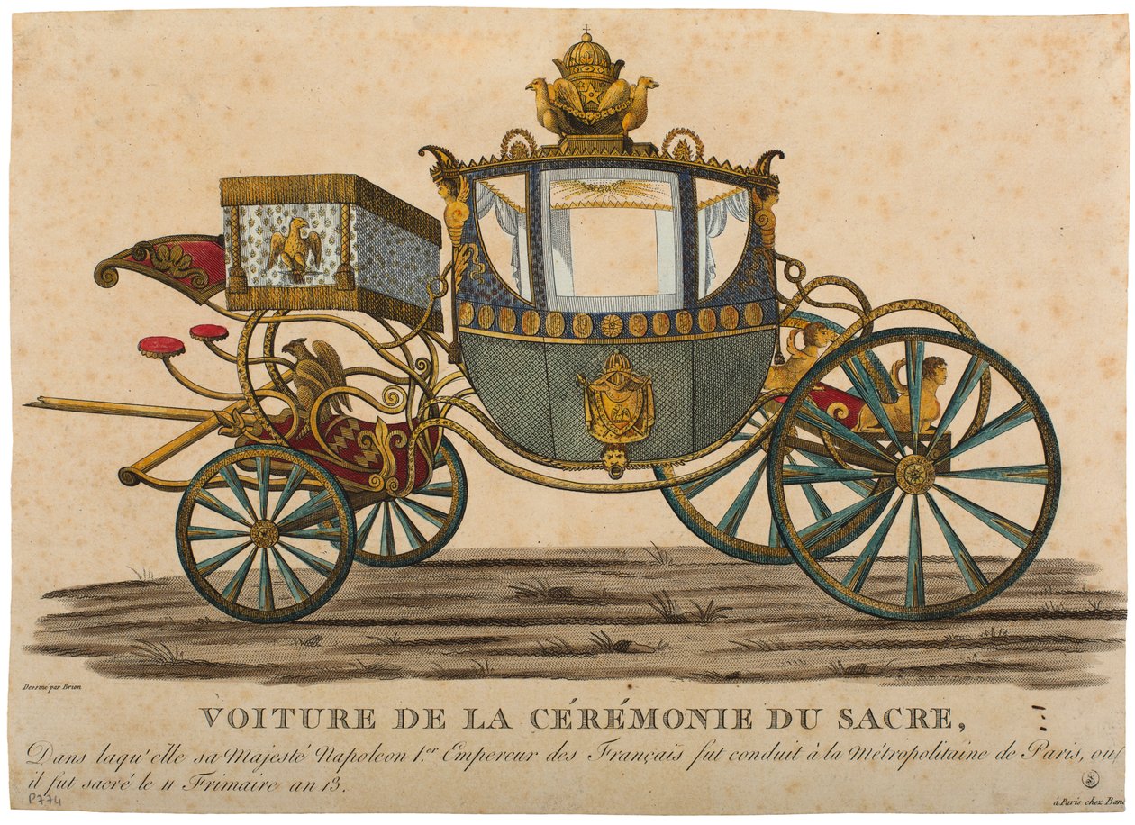 Carruaje para la Coronación del Emperador Napoleón I, que tuvo lugar el 11 de Frimaire, Año XIII de Louis Brion de la Tour fils