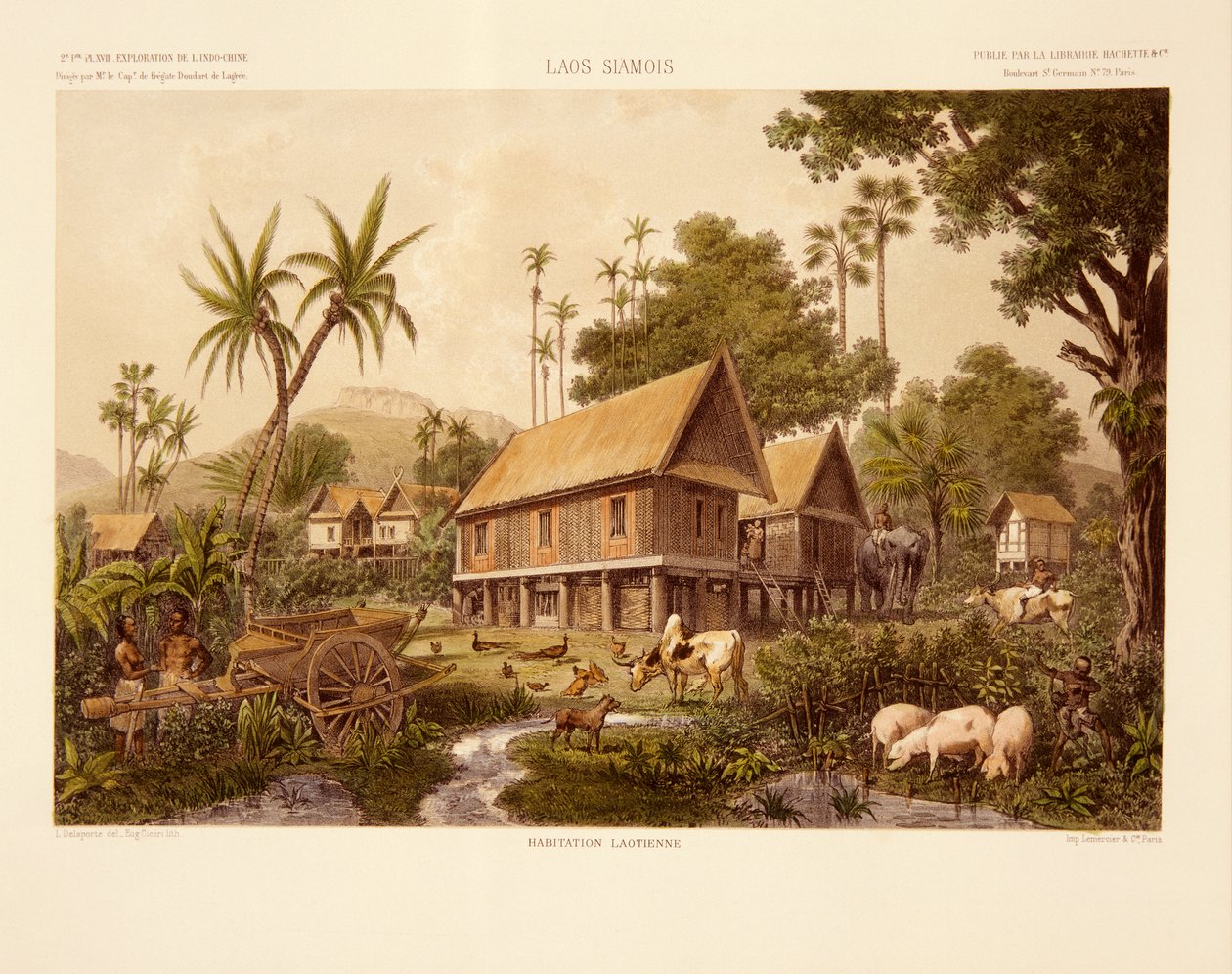 Una casa de Laos, ilustración de 