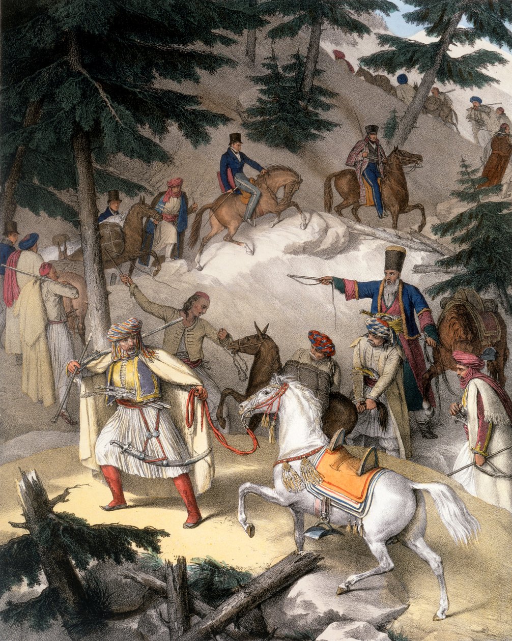 Le Pinde - Plate XI, grabado por Lemercier de 