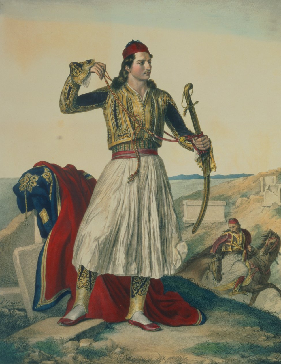 Demetrius Mavromichalis, un soldado y patriota griego, 1825 de Louis Dupré