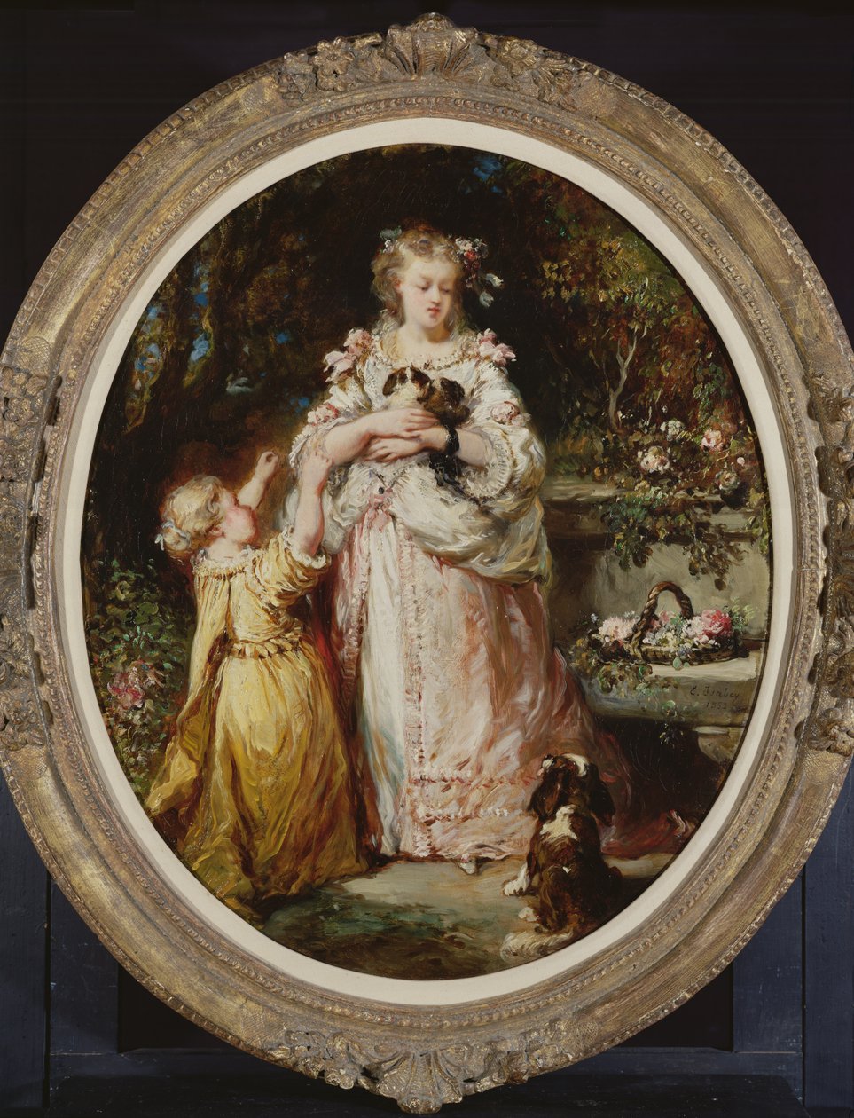 La nueva camada, 1852 de Eugene Isabey