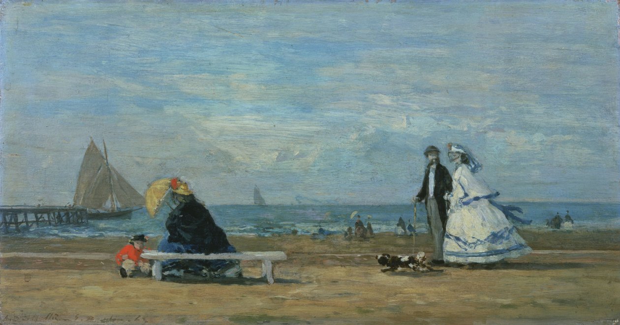 Playa en Trouville de Eugene Louis Boudin