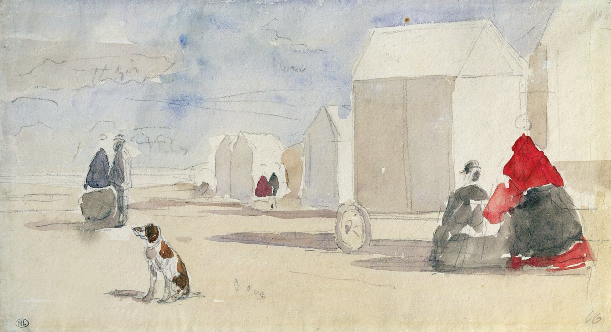 Por las Máquinas de Baño, 1866 de Eugene Louis Boudin