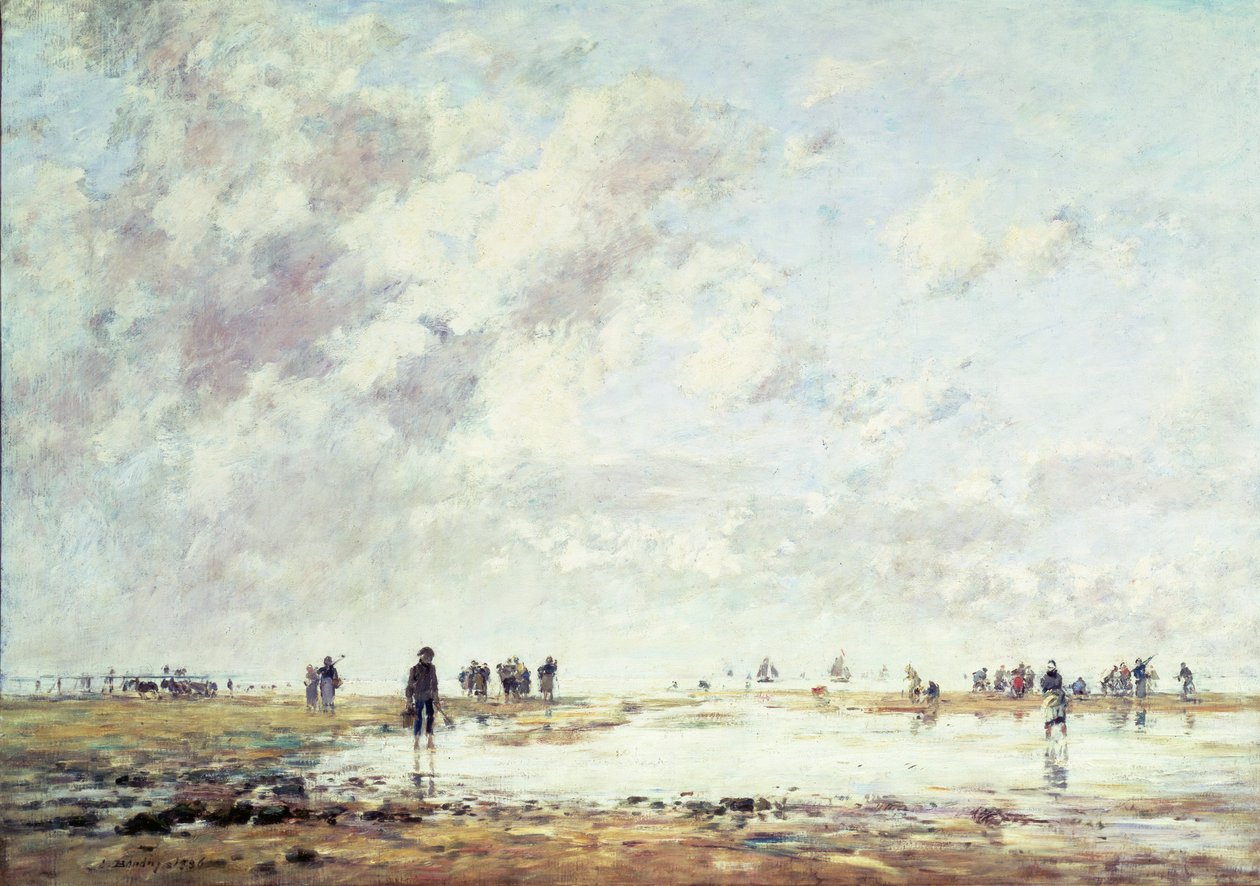 Marea baja en Etaples, 1886 de Eugene Louis Boudin