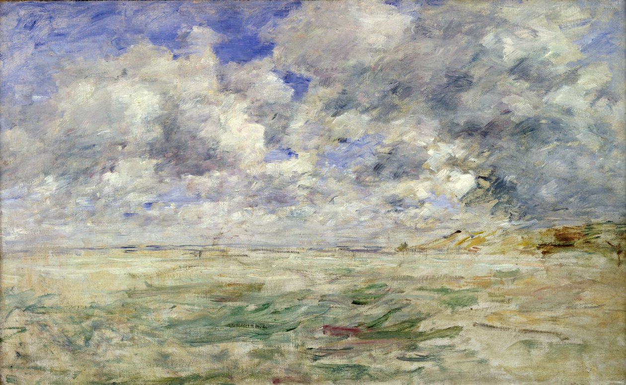 Cielo tormentoso sobre la playa en Trouville, c.1894-97 de Eugene Louis Boudin