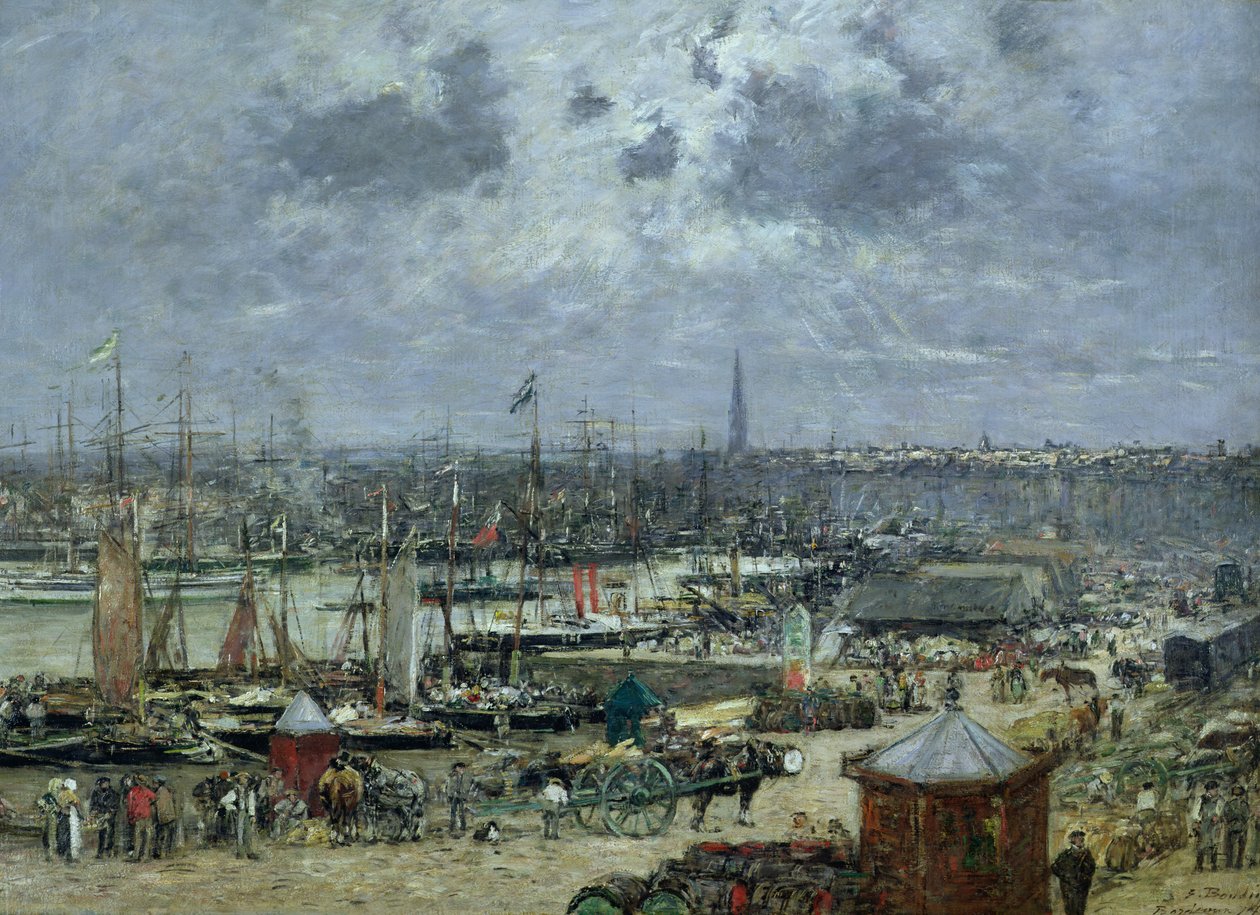 El puerto de Burdeos, 1874 de Eugene Louis Boudin