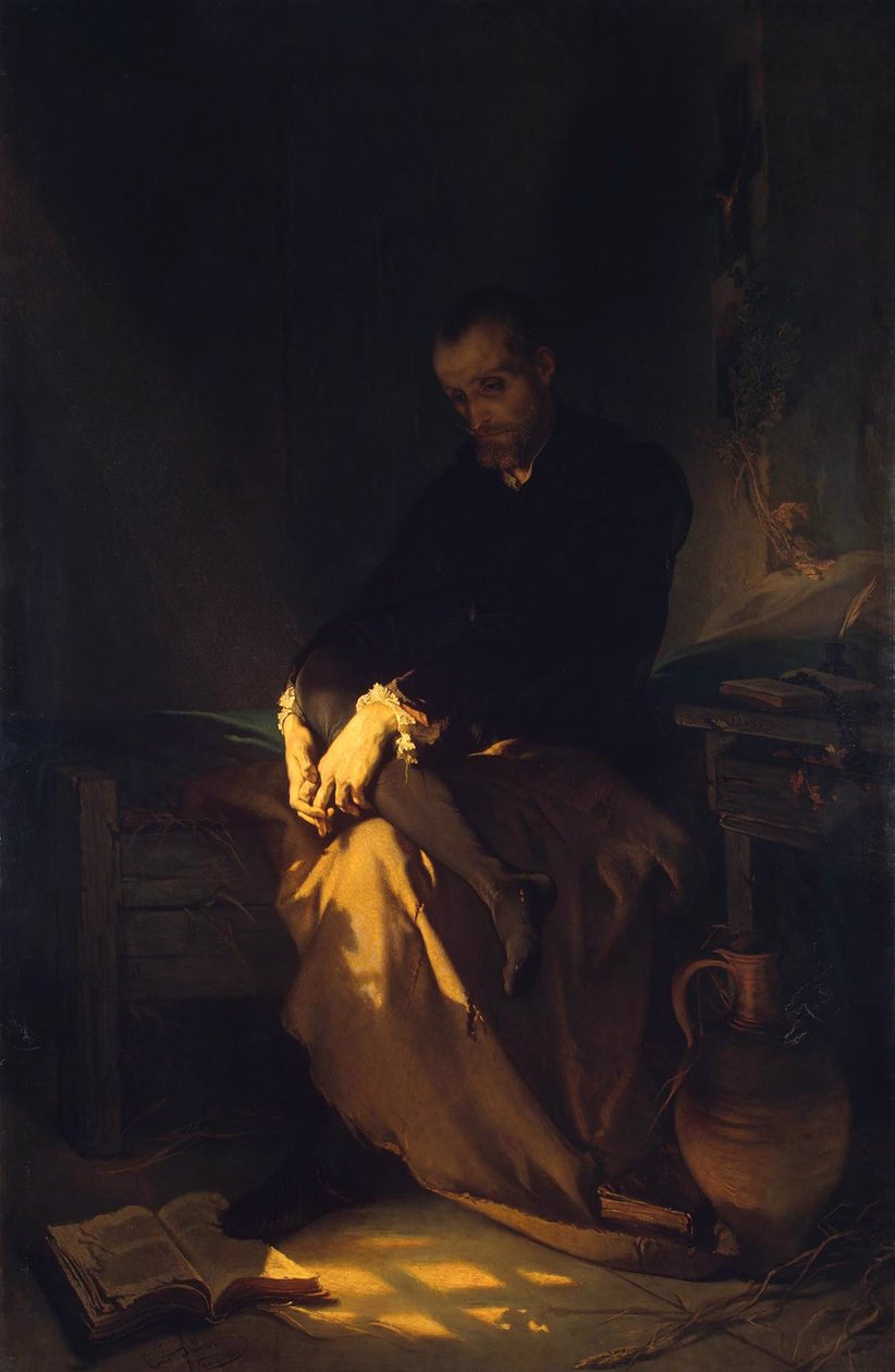 Tasso en prisión, 1853 de Louis Gallait