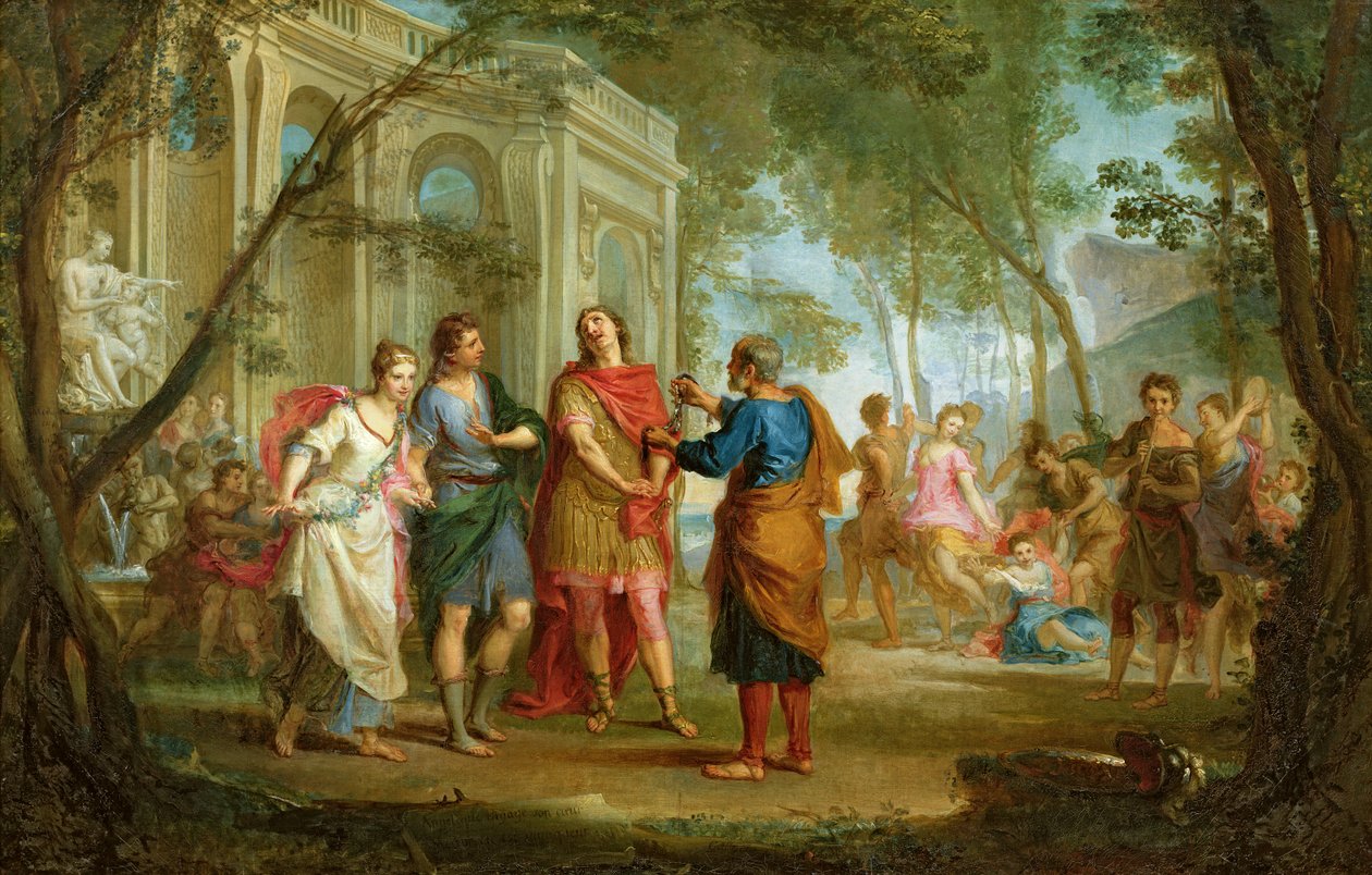 Roland se entera del amor de Angélica y Medoro de Louis Galloche