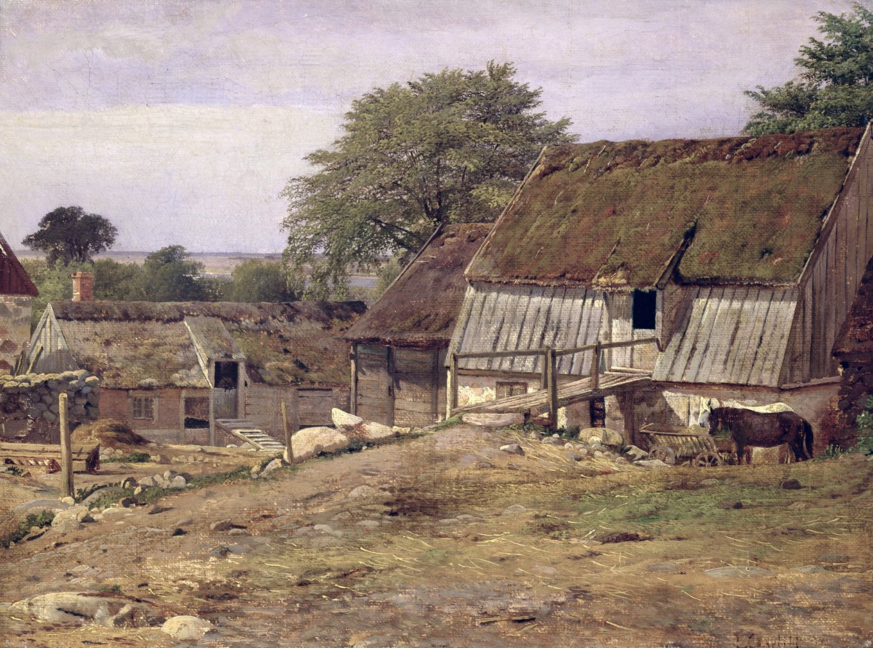 Una casa de campo en Suecia, 1834 de Louis Gurlitt
