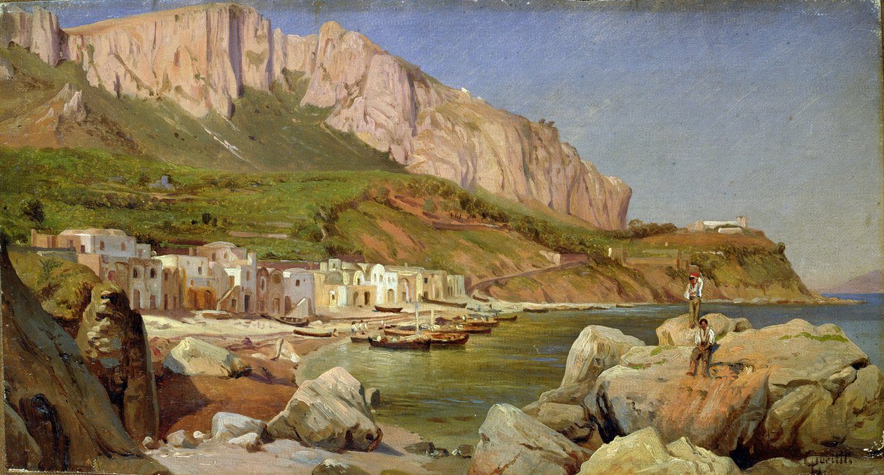 Un pueblo pesquero en Capri de Louis Gurlitt