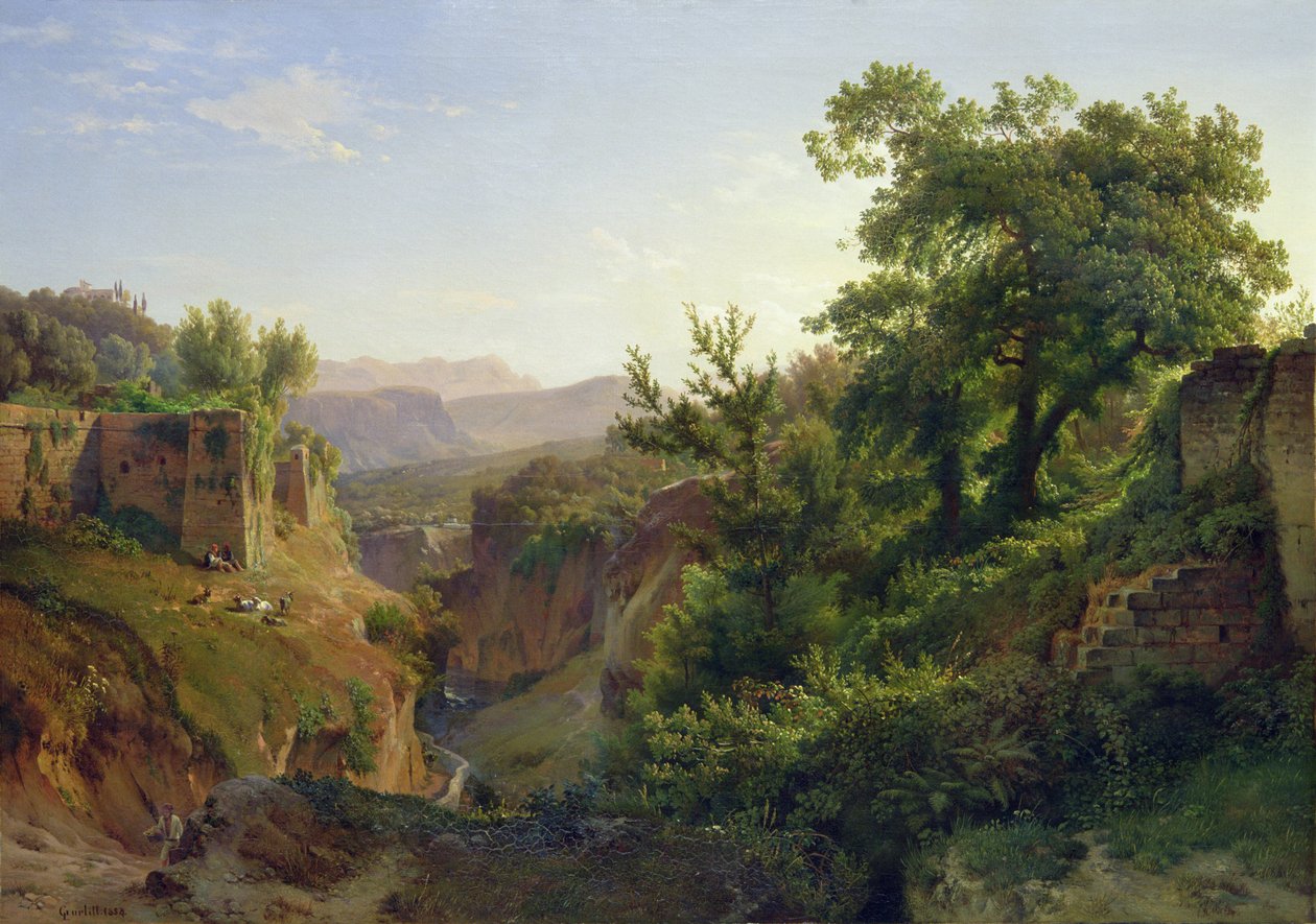 Un valle cerca de Sorrento, 1854 de Louis Gurlitt