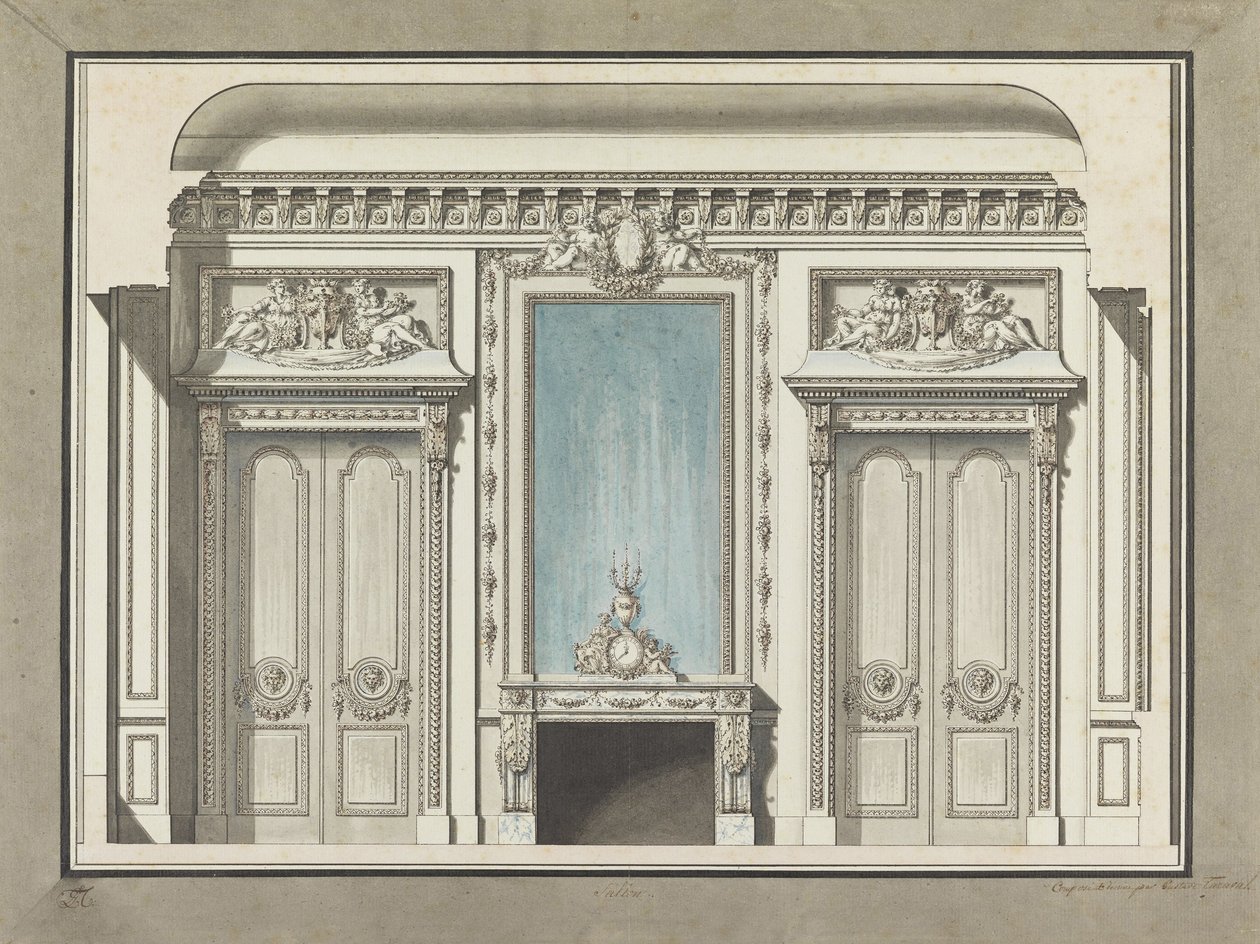 Sección de un salón de Louis Gustave Taraval