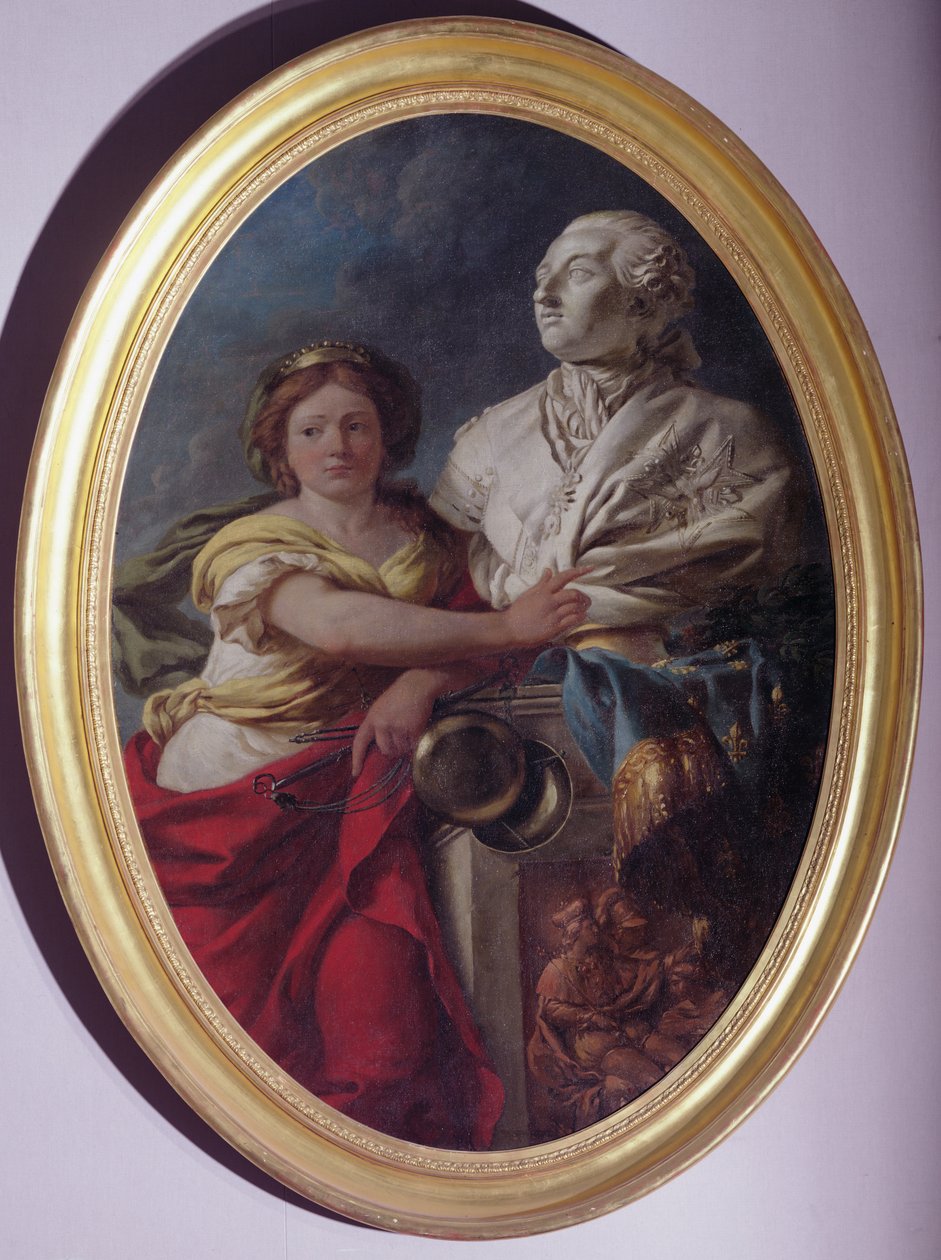 La justicia contempla el busto de Luis XVI de Louis Jean François Lagrenée