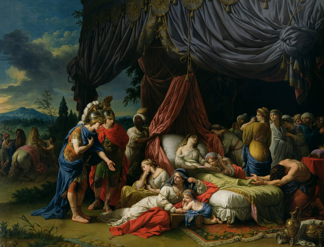 La muerte de la esposa de Darío III (399-330 a.C.) 1785 de Louis Jean François Lagrenée