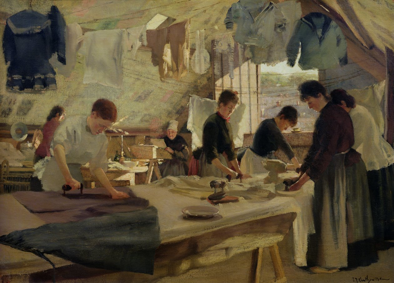 Taller de planchado en Trouville, 1888 de Louis Joseph Anthonissen