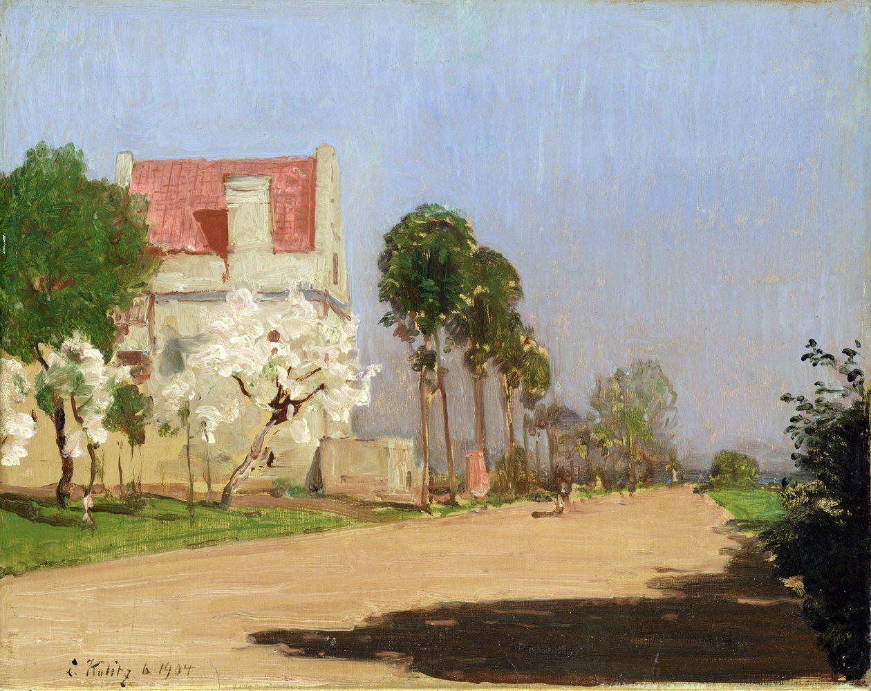 Camino junto al río Fulda hacia Neuen Muehle cerca de Kassel, 1904 de Louis Kolitz