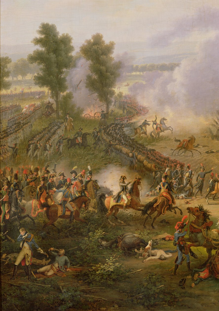 La batalla de Marengo, (detalle) de Napoleón Bonaparte (1769-1821) y su Mayor, 1801 de Louis Lejeune