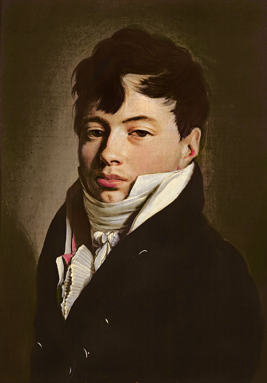 Retrato de un dandi con una corbata blanca, c.1815 de Louis Leopold Boilly