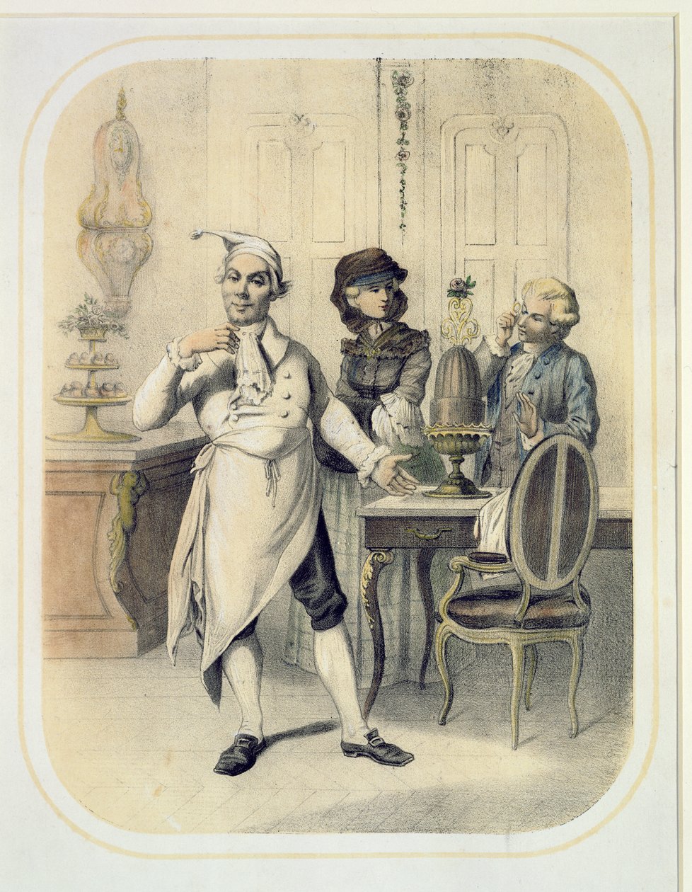Orgullo en la cocina, de una serie de grabados que representan los Siete Pecados Capitales, c.1850 de Louis Leopold Boilly