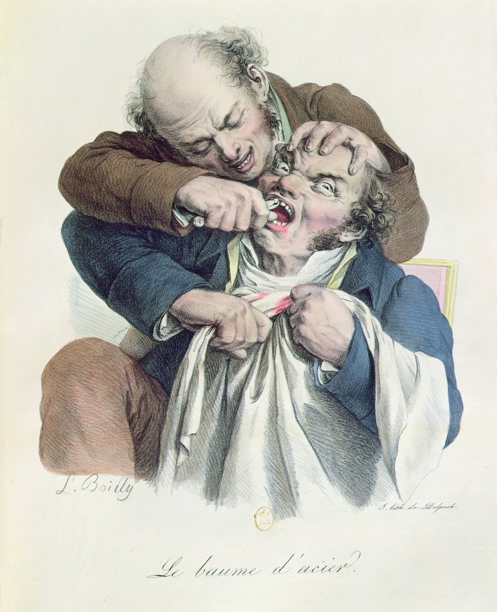 El bálsamo de acero, grabado por François Seraphin Delpech (1778-1825) c.1826 de Louis Leopold Boilly