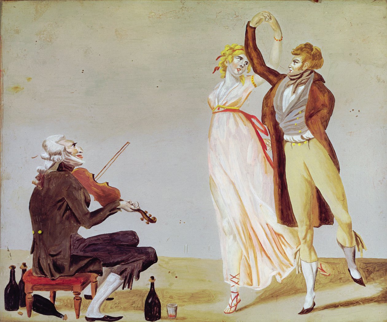 Merveilleuse e Incroyable con un Violinista de Louis Leopold Boilly