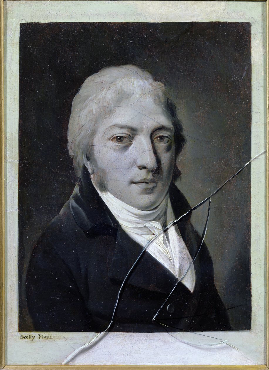 Autorretrato con vidrio roto de Louis Leopold Boilly