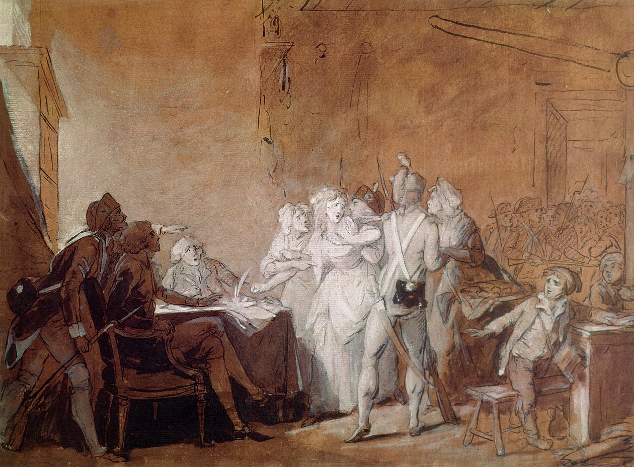 El Arresto de Charlotte Corday de Louis Leopold Boilly