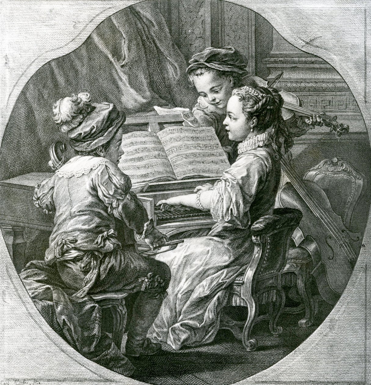 Una alegoría de la música, La Musique, 1756 de Louis Michel van Loo