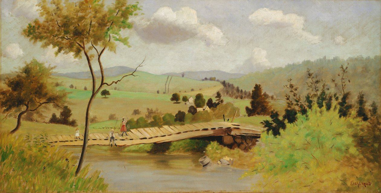 Adirondacks - Puente para Pescar de Louis Michel Eilshemius