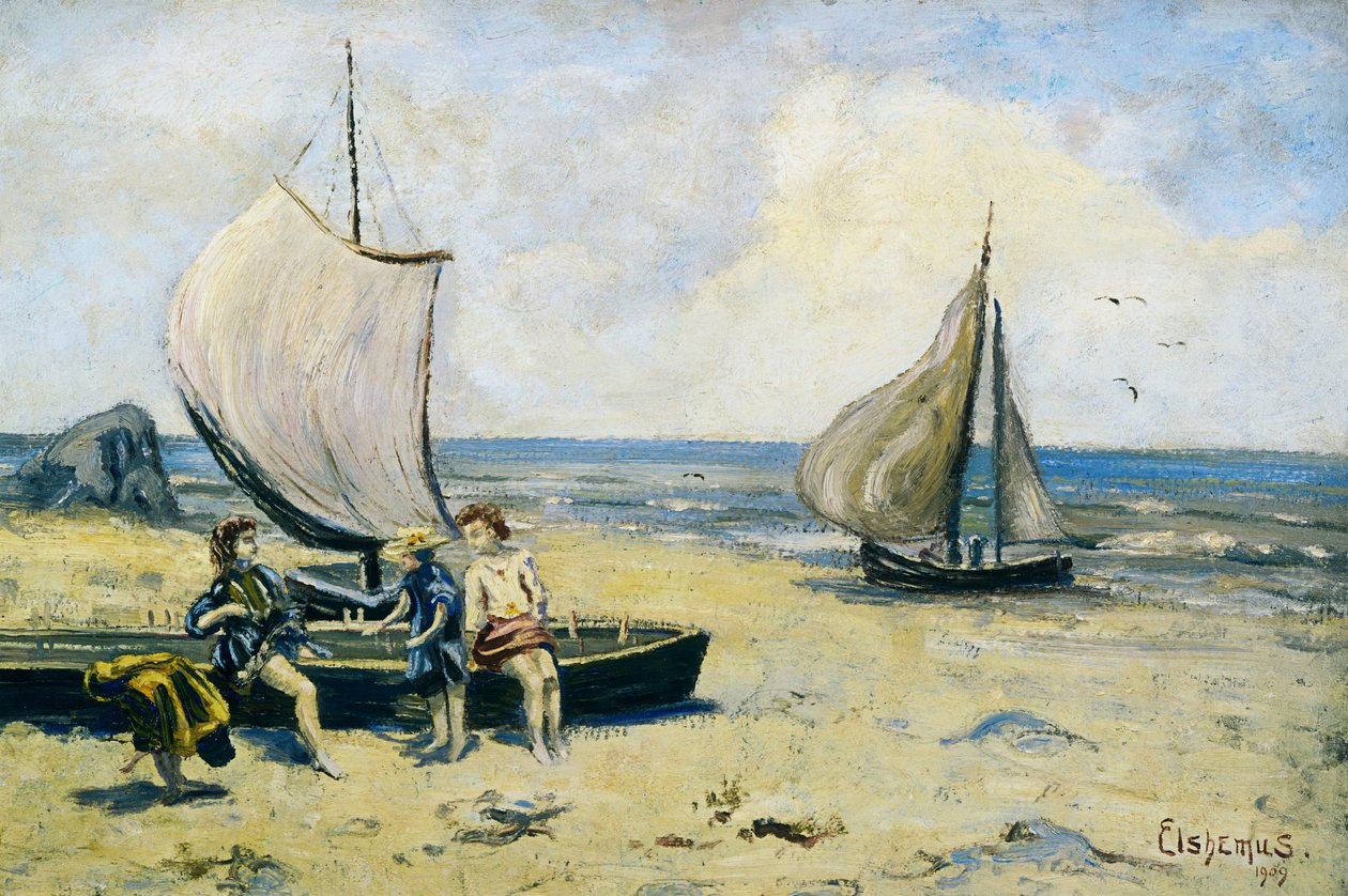 Niños en la Playa de Louis Michel Eilshemius