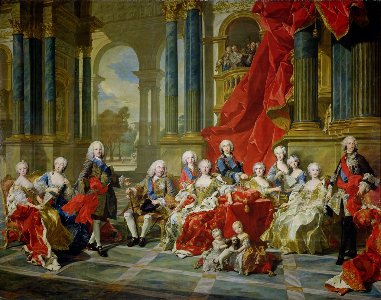 La familia de Felipe V, 1743 de Louis Michel van Loo