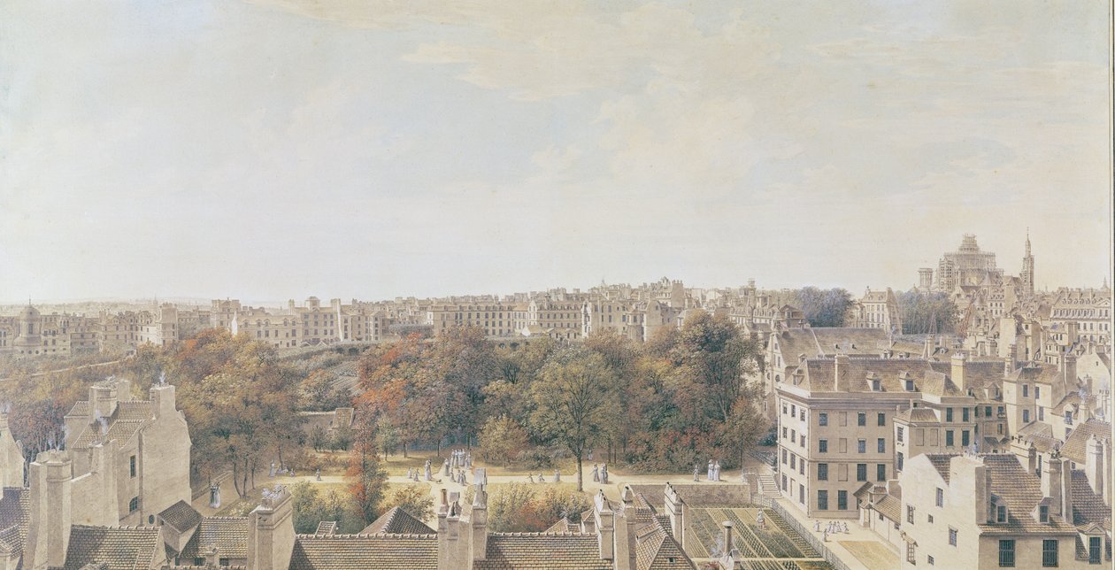 Vista de París desde el Belvedere de M. Fornelle, rue des Boulangers, 1787 de Louis Nicolas de Lespinasse