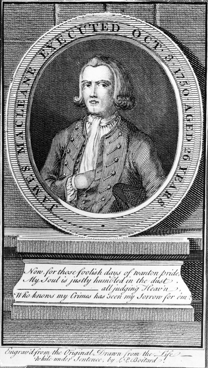 James Macleane ejecutado el 3 de octubre de 1750 a los 26 años, 1750 de Louis Philippe Boitard