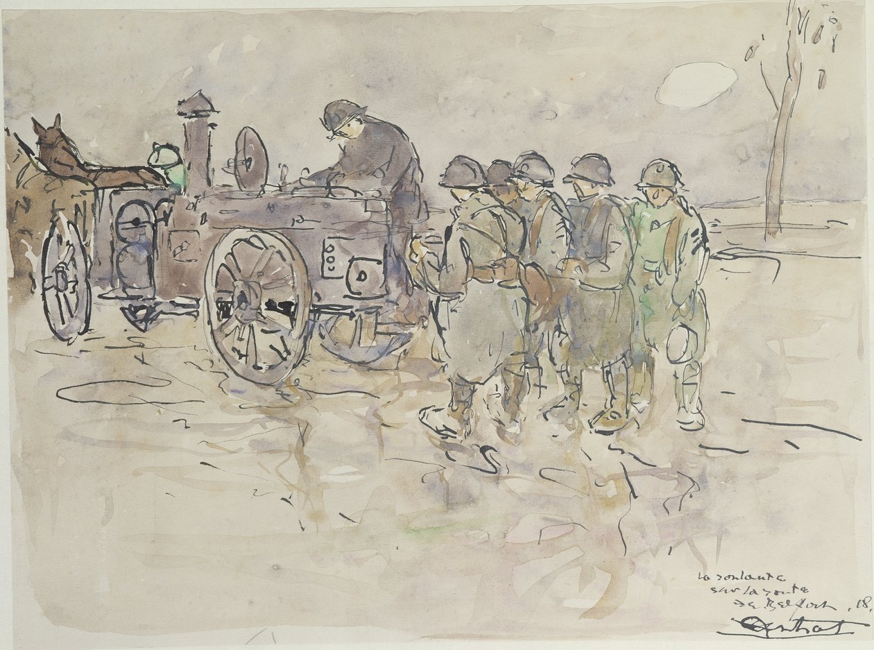 Cocina de Campo en el Camino a Belfort, 1918 de Louis Robert Antral