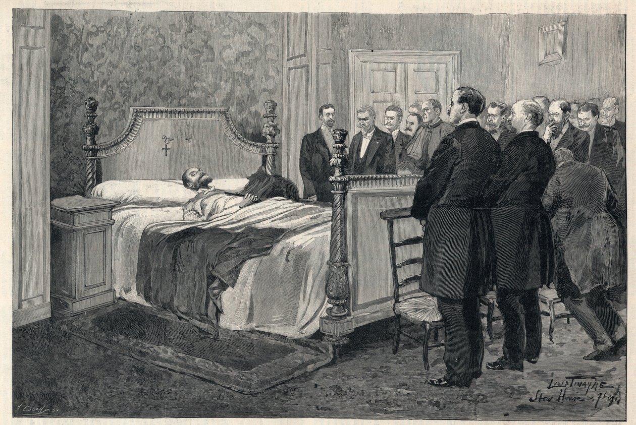 La muerte del Conde de París, Stowe House, Inglaterra, 1894 de Louis Tinayre