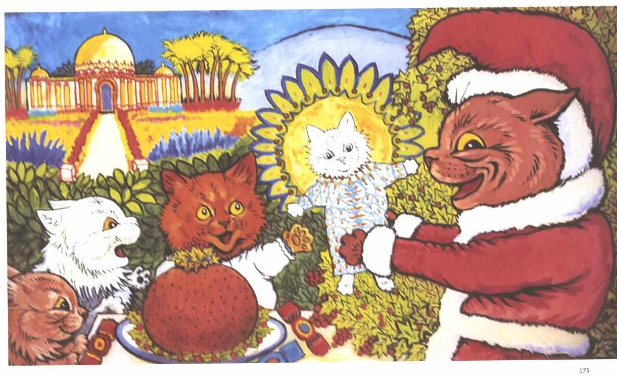 Navidad de gatos de Louis Wain
